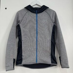 Under Armour Women's Full Zip Hoodie Grey and Green Loose Cold Gear Storm. Sz XS